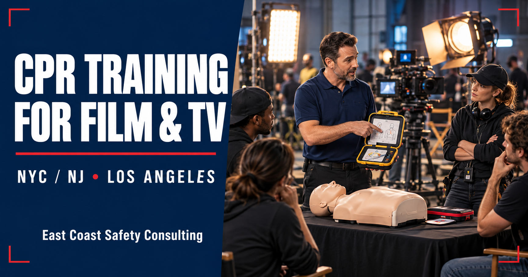 CPR training for film and TV in NYC, New Jersey and Los Angeles from East Coast Safety Consulting